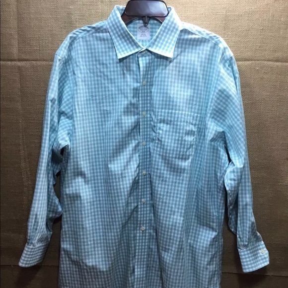 2 Brooks Brothers Slim Fit Non Iron Shirt 17.5-2/3 - Picture 3 of 7